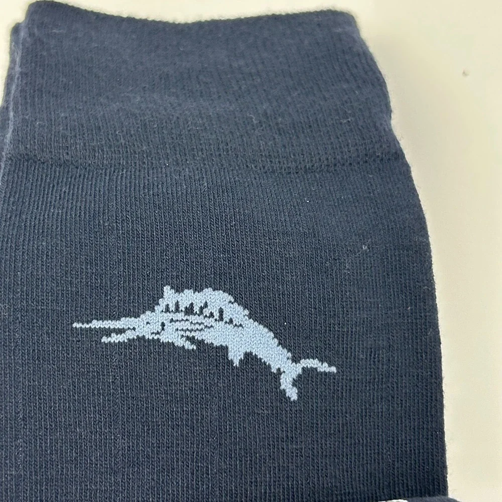Tommy Bahama Mens 6 Pairs Casual Crew Socks One Size Lobster Palm Tree Navy Gray